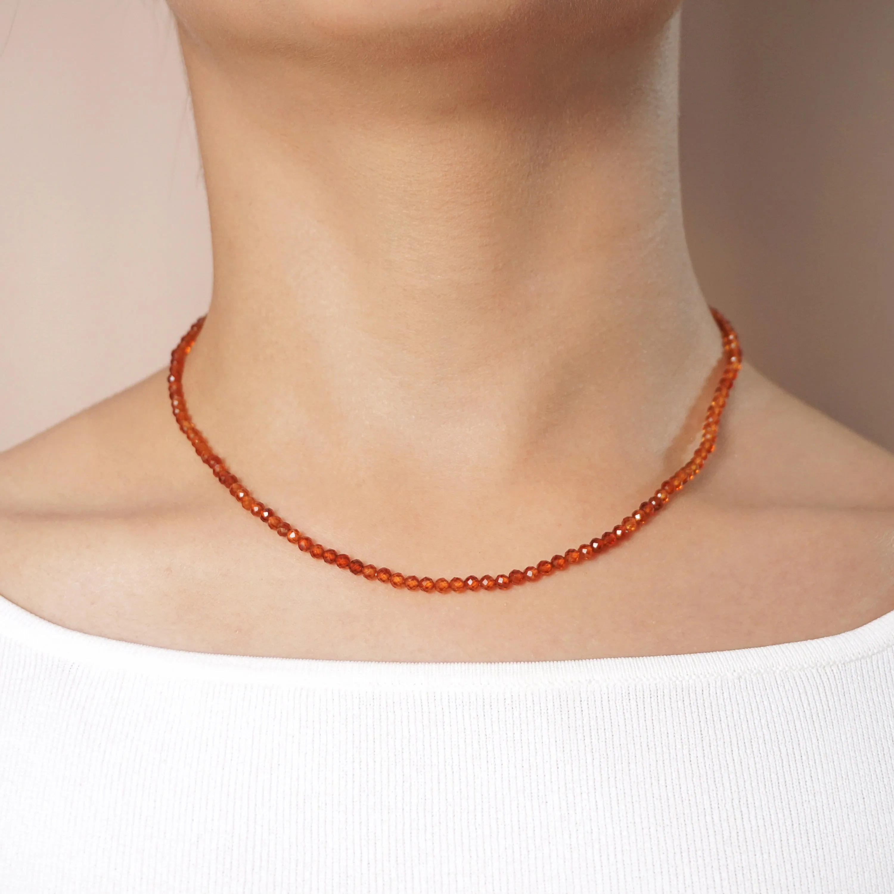 A-Grade Hessonite Garnet Faceted 3.5mm