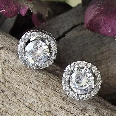 Alanna Jewellery Set, Silver Crystal Pendant & Earrings