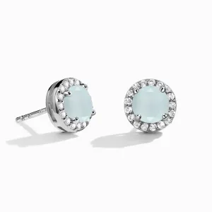 Aquamarine Venus Studs - March Birthstone
