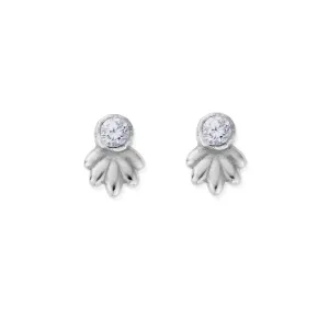 CHLOBO Glistening Flower Bud Stud Earrings