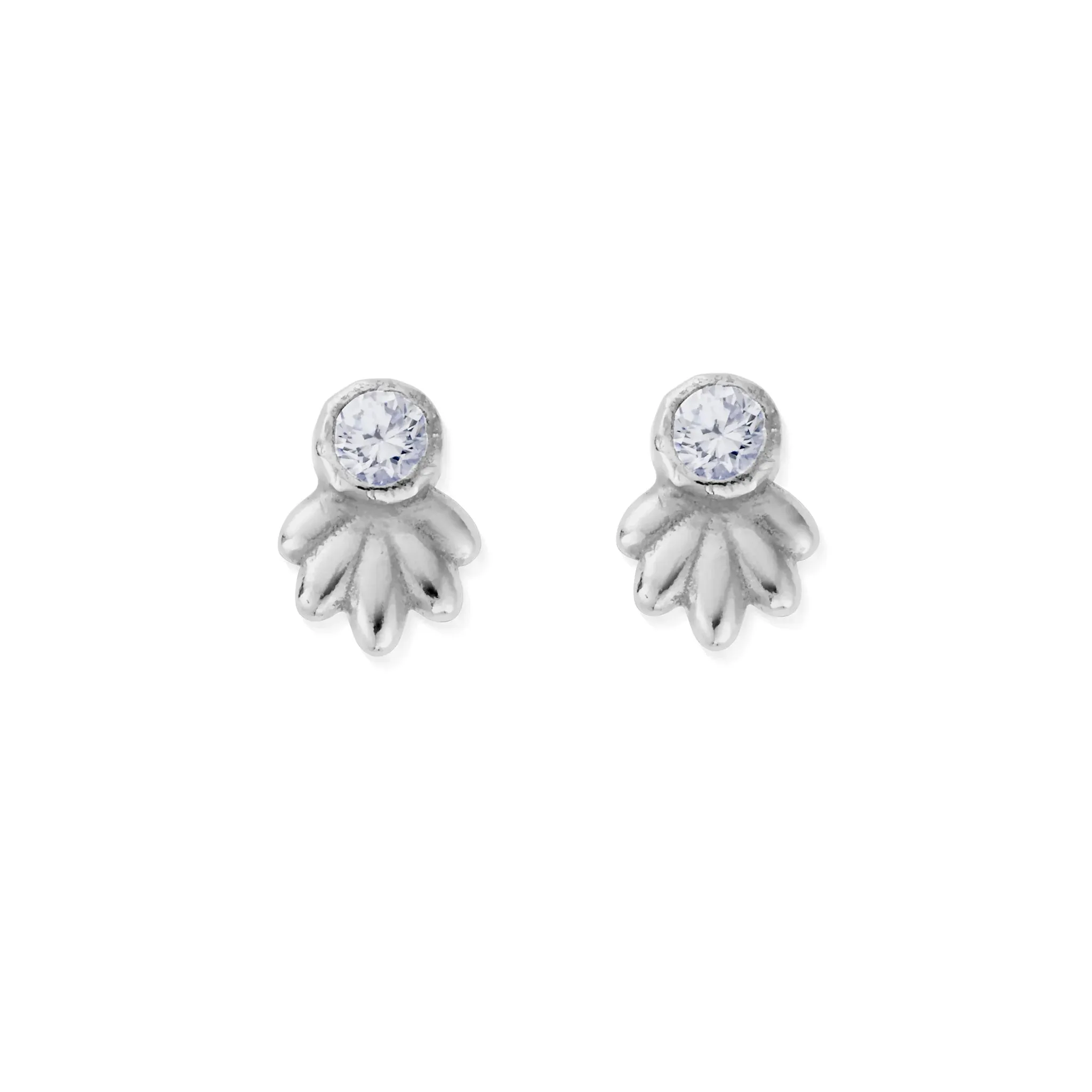 CHLOBO Glistening Flower Bud Stud Earrings