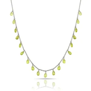 Dainty Layered Peridot Necklace