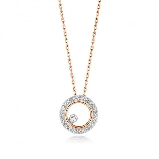 Diamond Jewellery 9ct Gold Diamond Circle Necklace ND127R