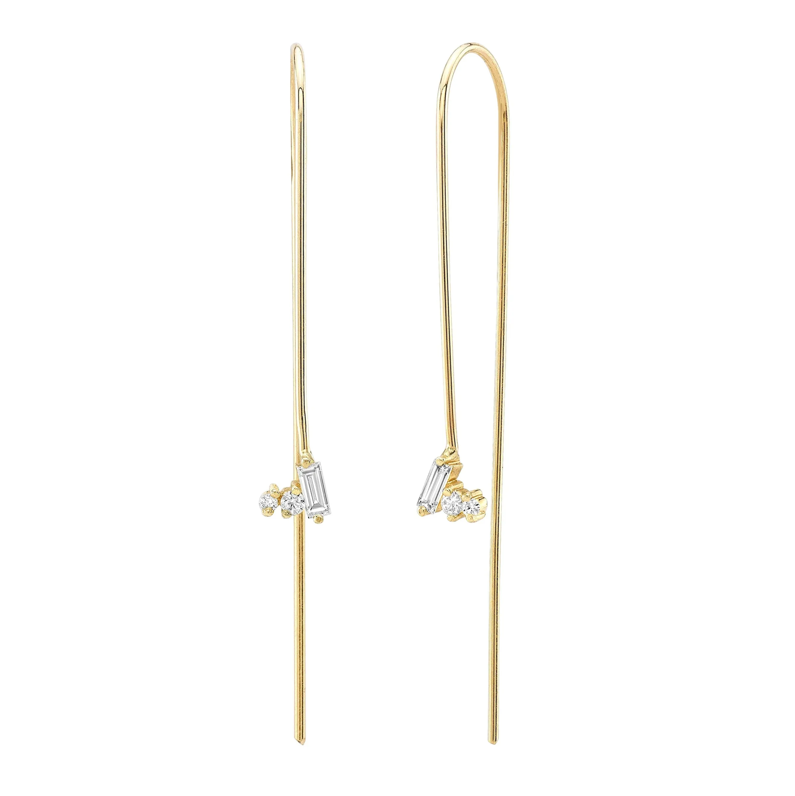 Diamond Threaders - 18k Gold   Diamonds