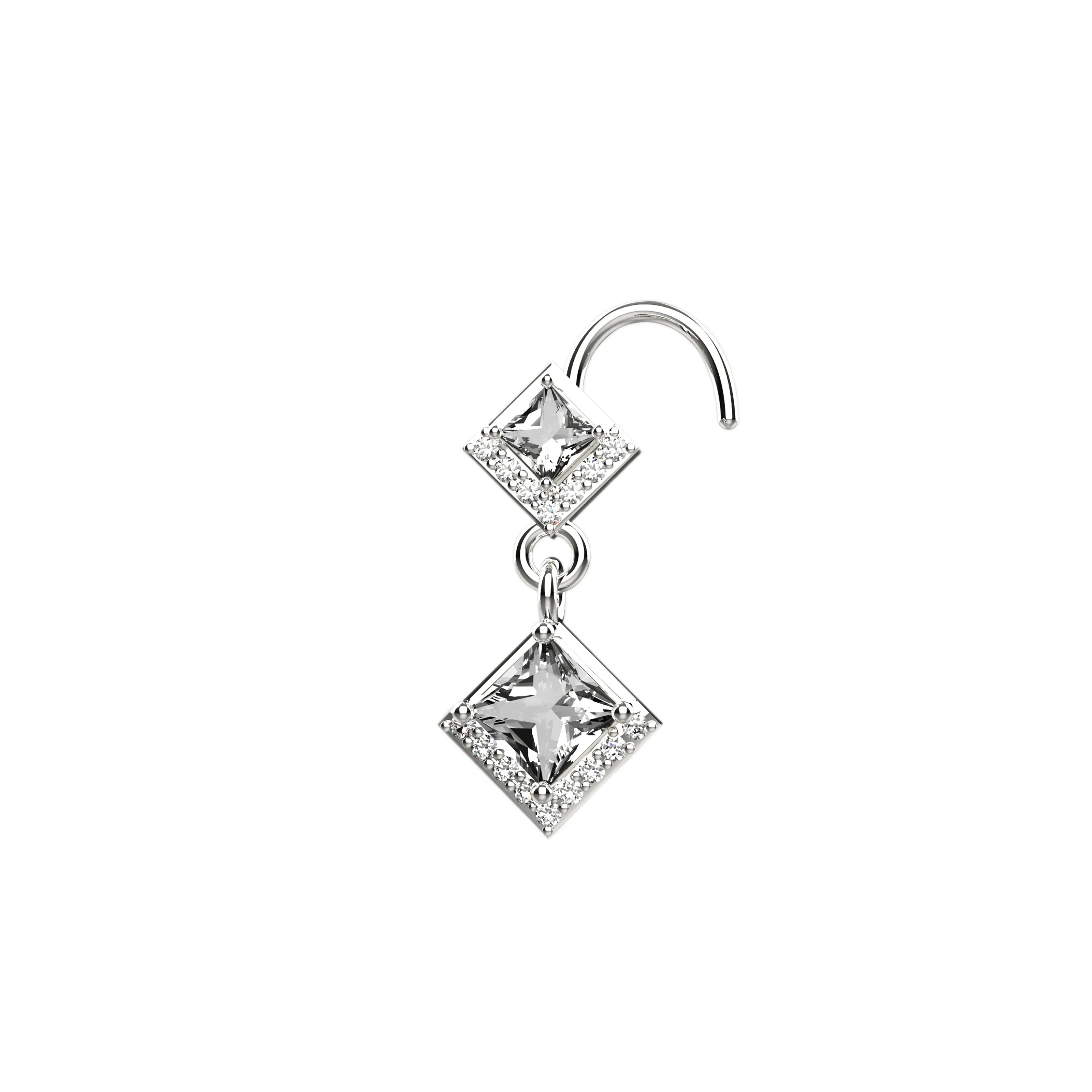 Elegant Diamond Nose Ring for Women – Gold Nose Stud Piercing