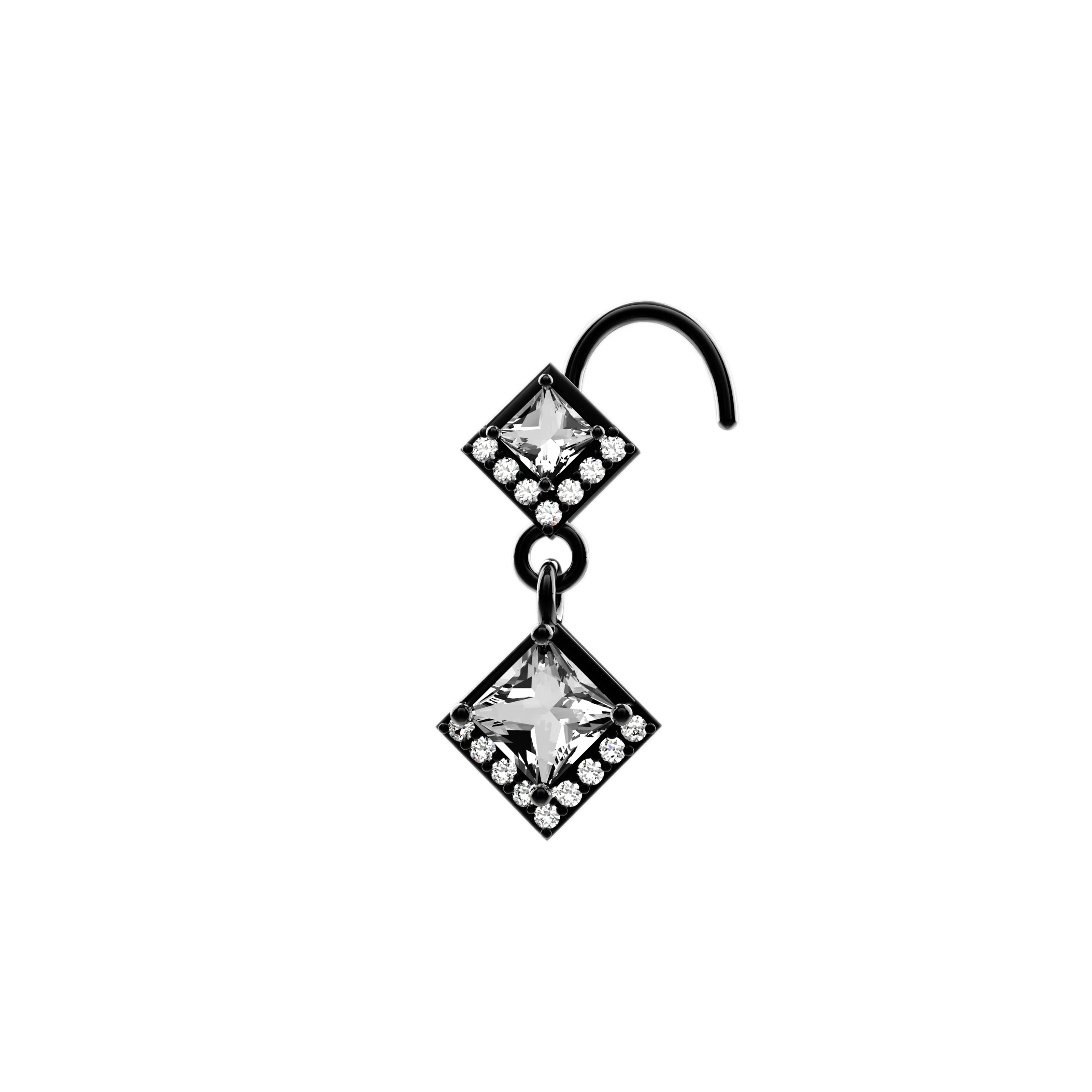 Elegant Diamond Nose Ring for Women – Gold Nose Stud Piercing