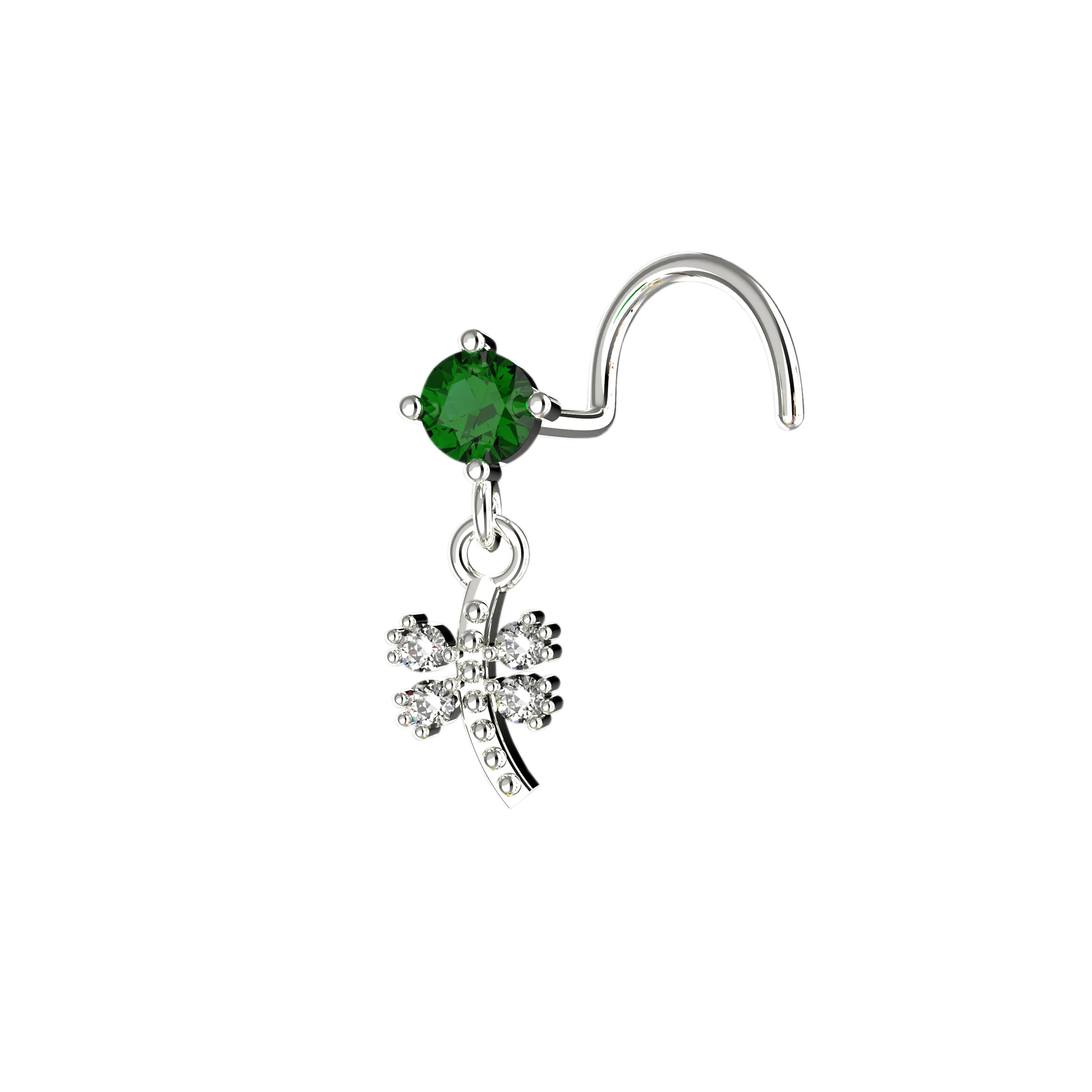Elegant Gold Dangle Nose Ring – Dainty Piercing Jewelry for Women