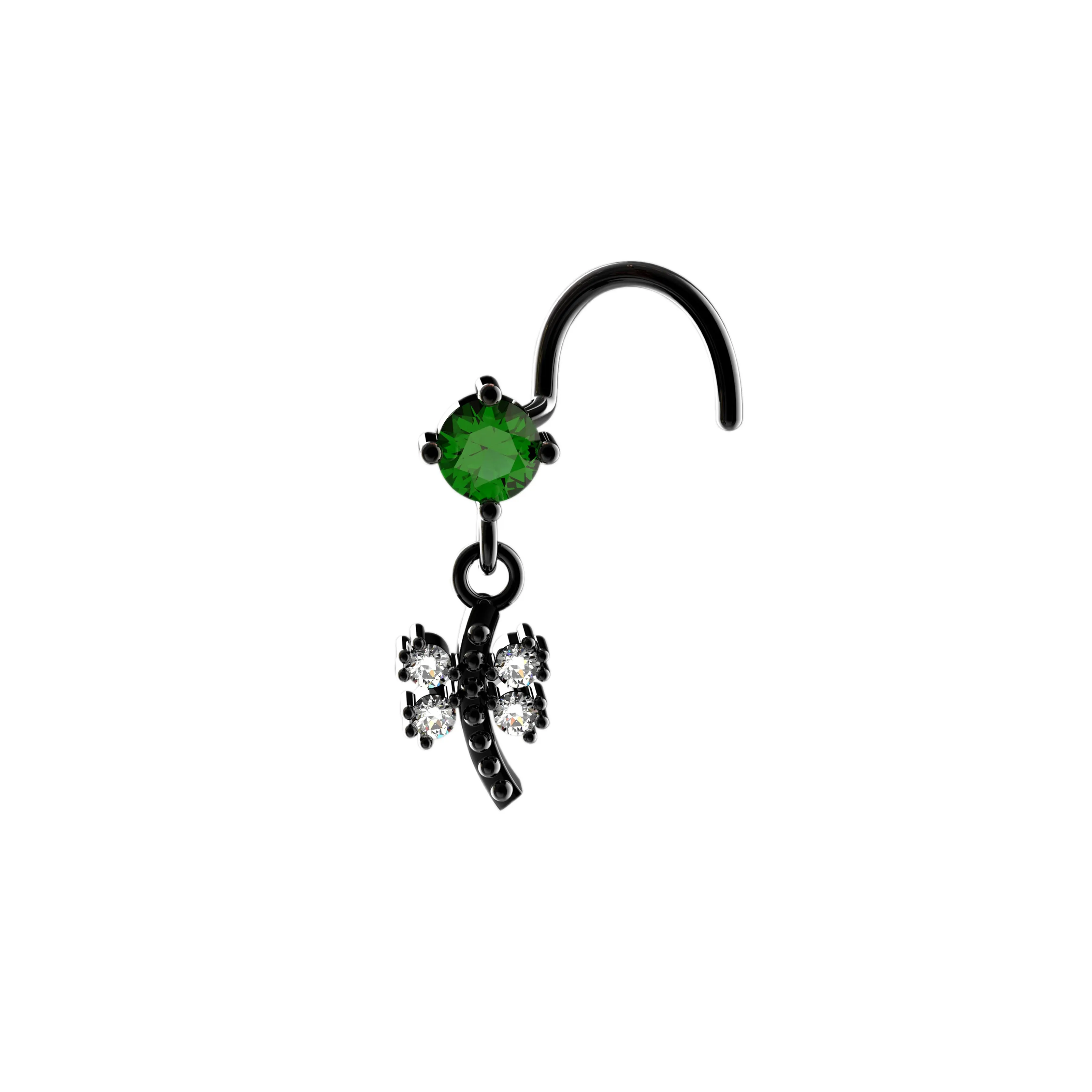 Elegant Gold Dangle Nose Ring – Dainty Piercing Jewelry for Women