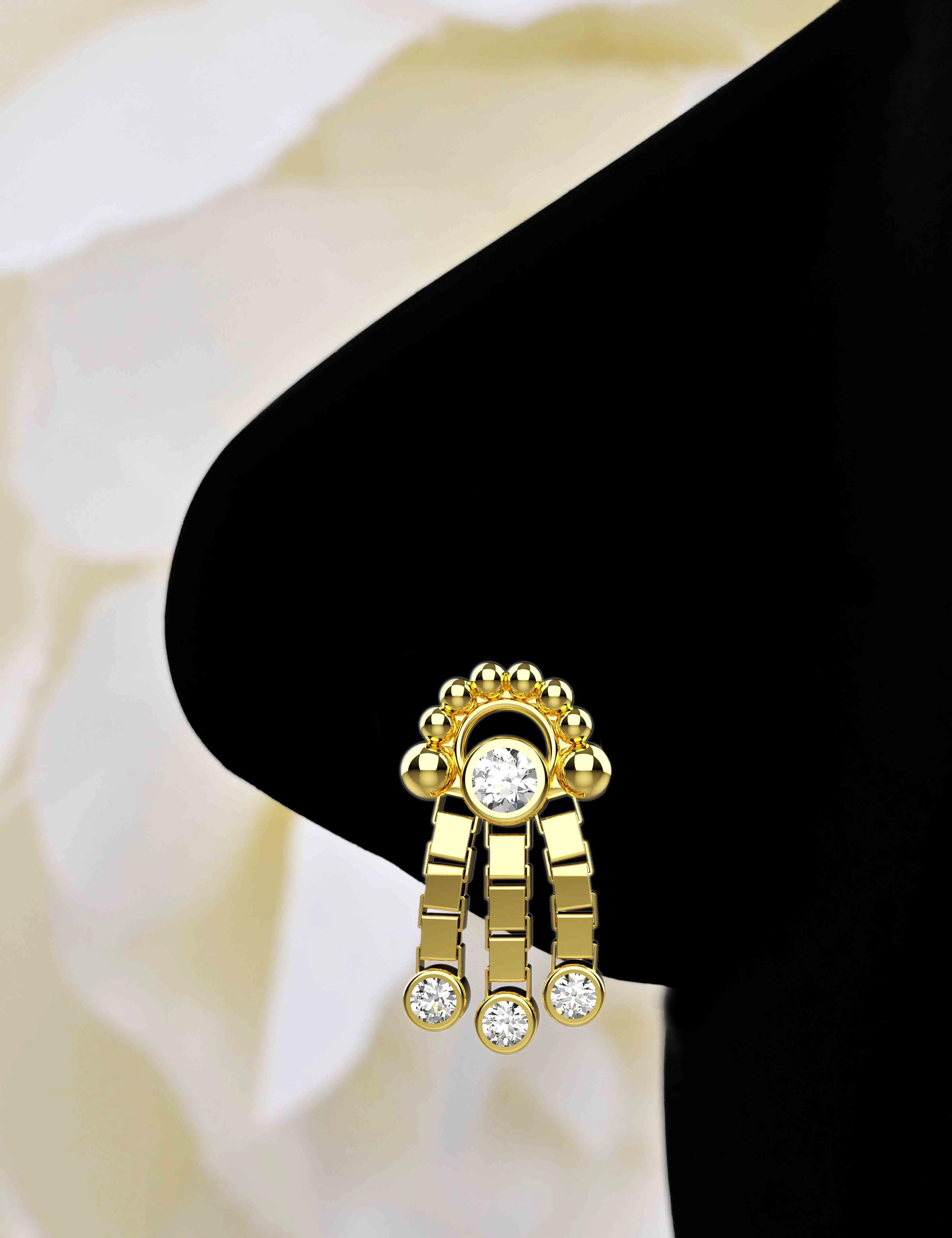 Elegant Gold Nose Screw – Secure & Stylish Piercing Jewelry
