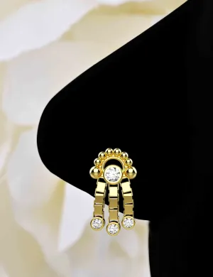 Elegant Gold Nose Screw – Secure & Stylish Piercing Jewelry