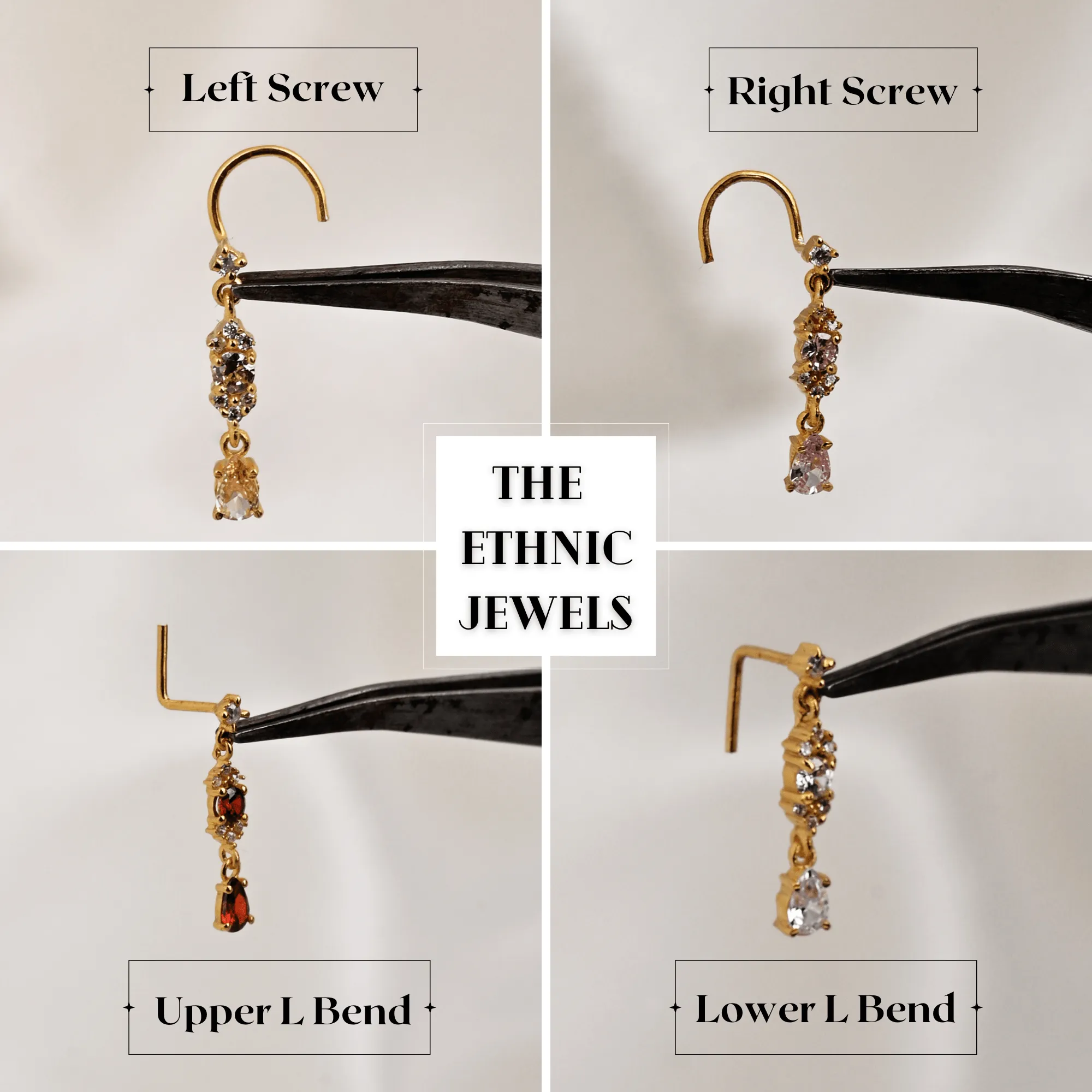 Elegant Gold Nose Screw – Secure & Stylish Piercing Jewelry