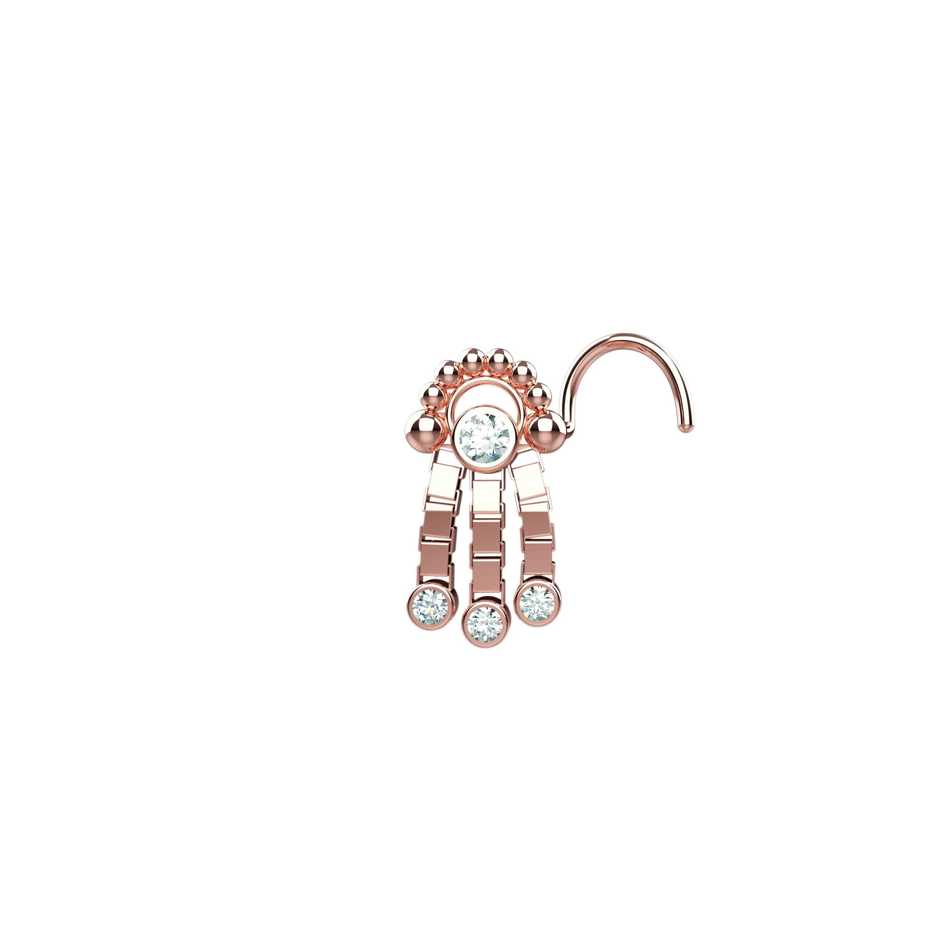 Elegant Gold Nose Screw – Secure & Stylish Piercing Jewelry
