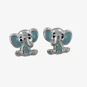 Enamel Elephant Stud Earrings