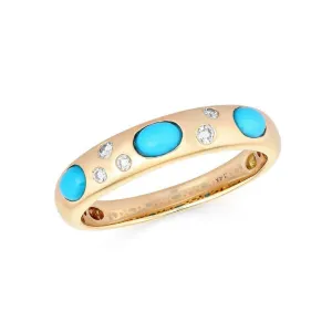 Glistening Turquoise Dome Ring