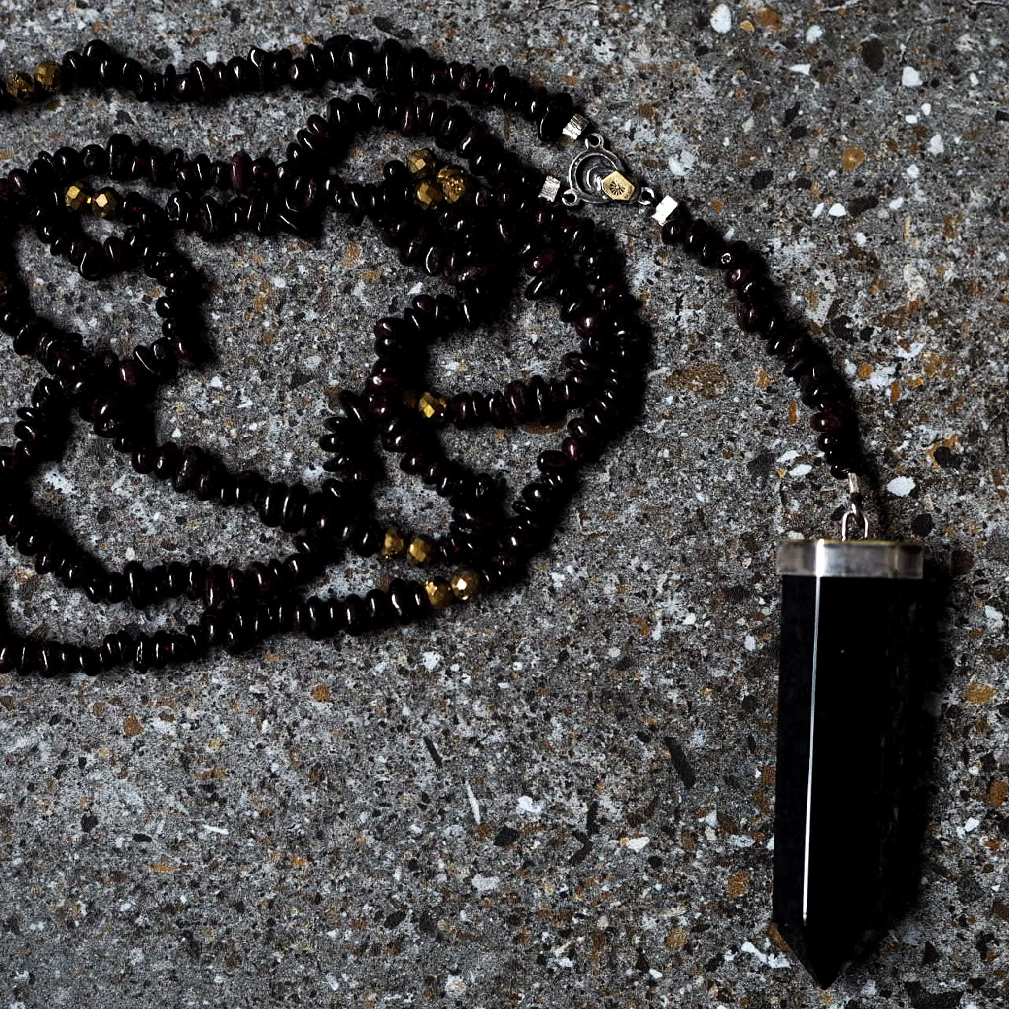 Handcrafted Prayer Beads - Black (Garnet, Agate)