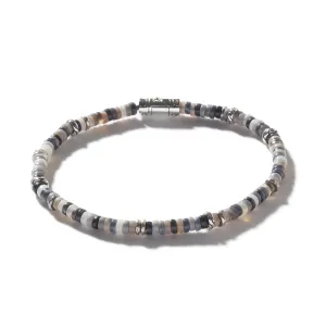 Heishi Bracelet, Hardstones, Sterling Silver|BUS900698OP