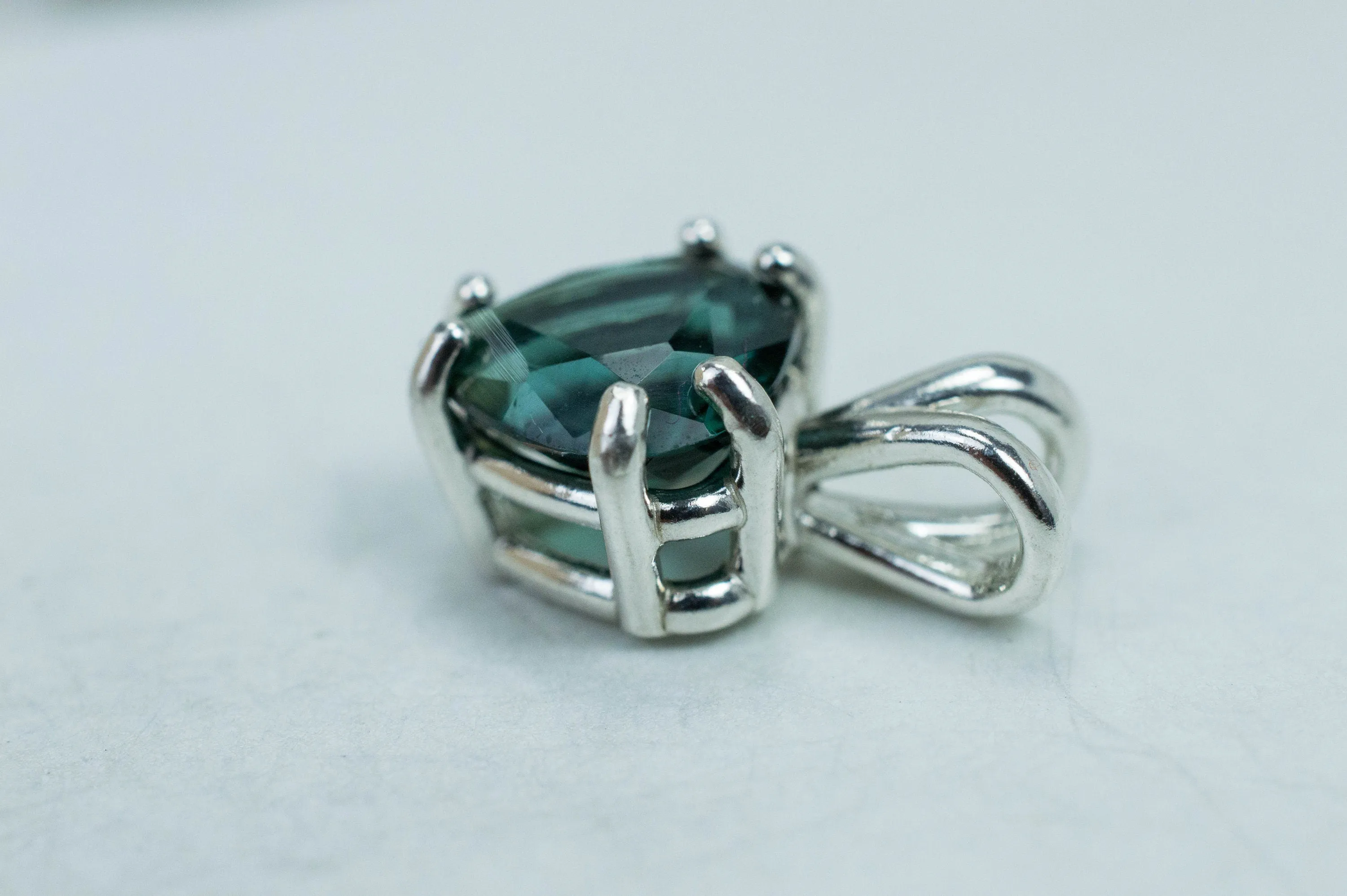 Indicolite Tourmaline Pendant, Genuine Untreated Brazilian Tourmaline; 2.610cts