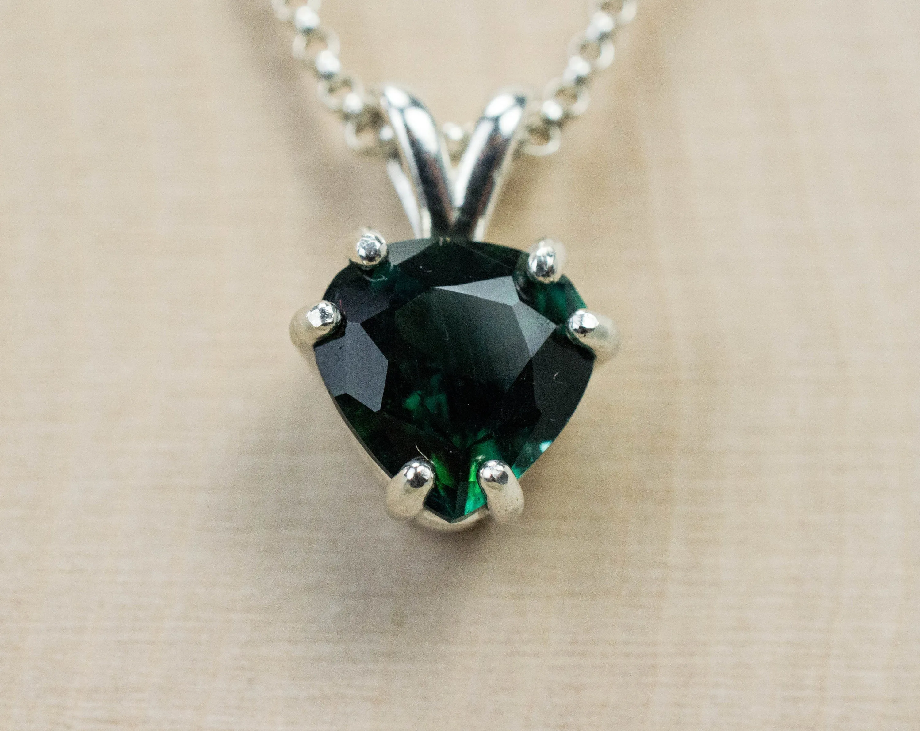 Indicolite Tourmaline Pendant, Genuine Untreated Brazilian Tourmaline; 2.610cts