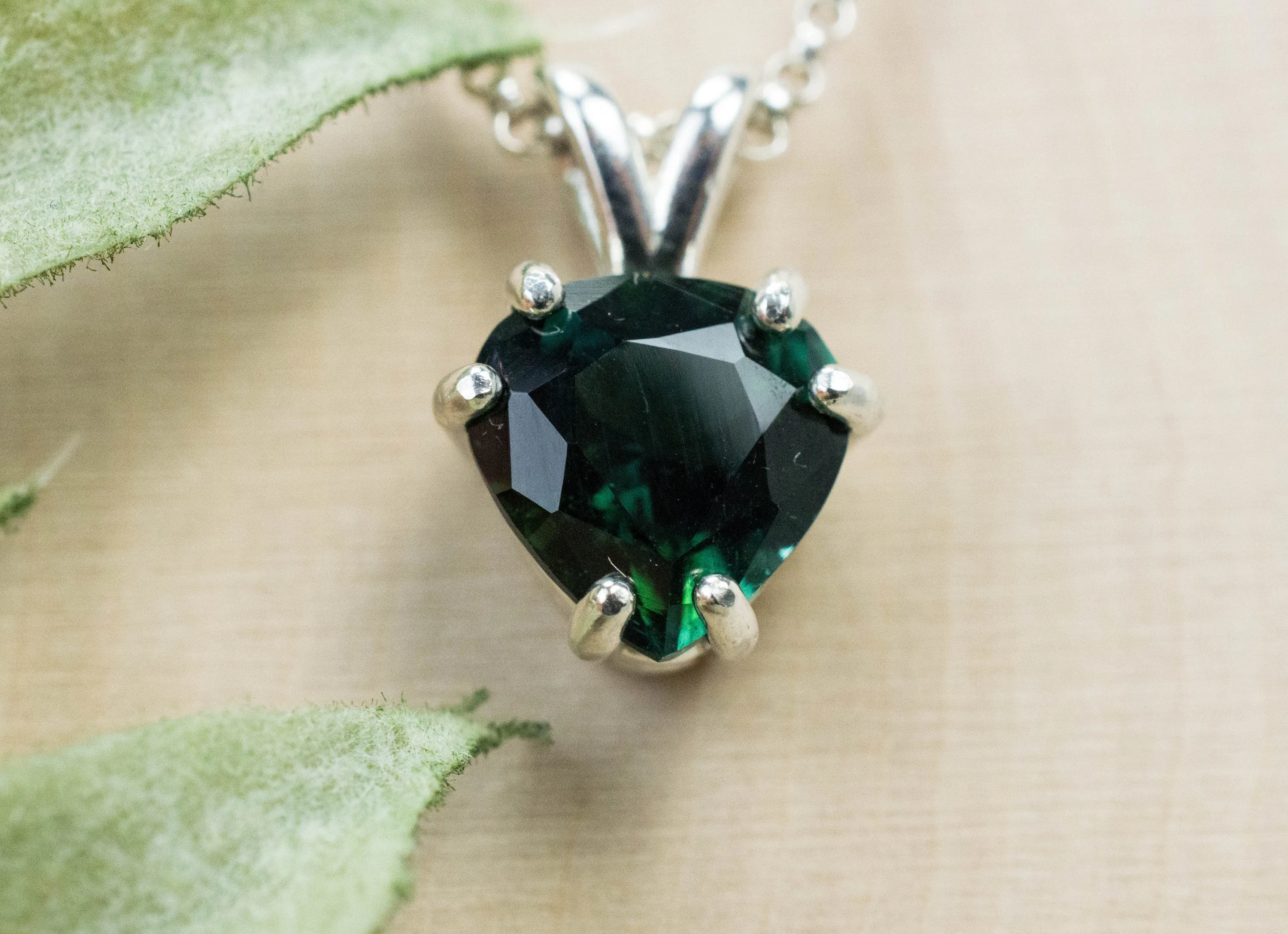Indicolite Tourmaline Pendant, Genuine Untreated Brazilian Tourmaline; 2.610cts