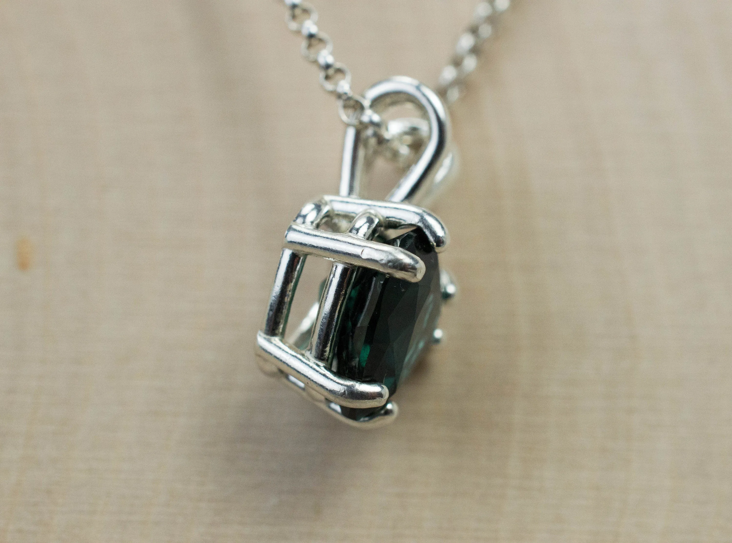 Indicolite Tourmaline Pendant, Genuine Untreated Brazilian Tourmaline; 2.610cts