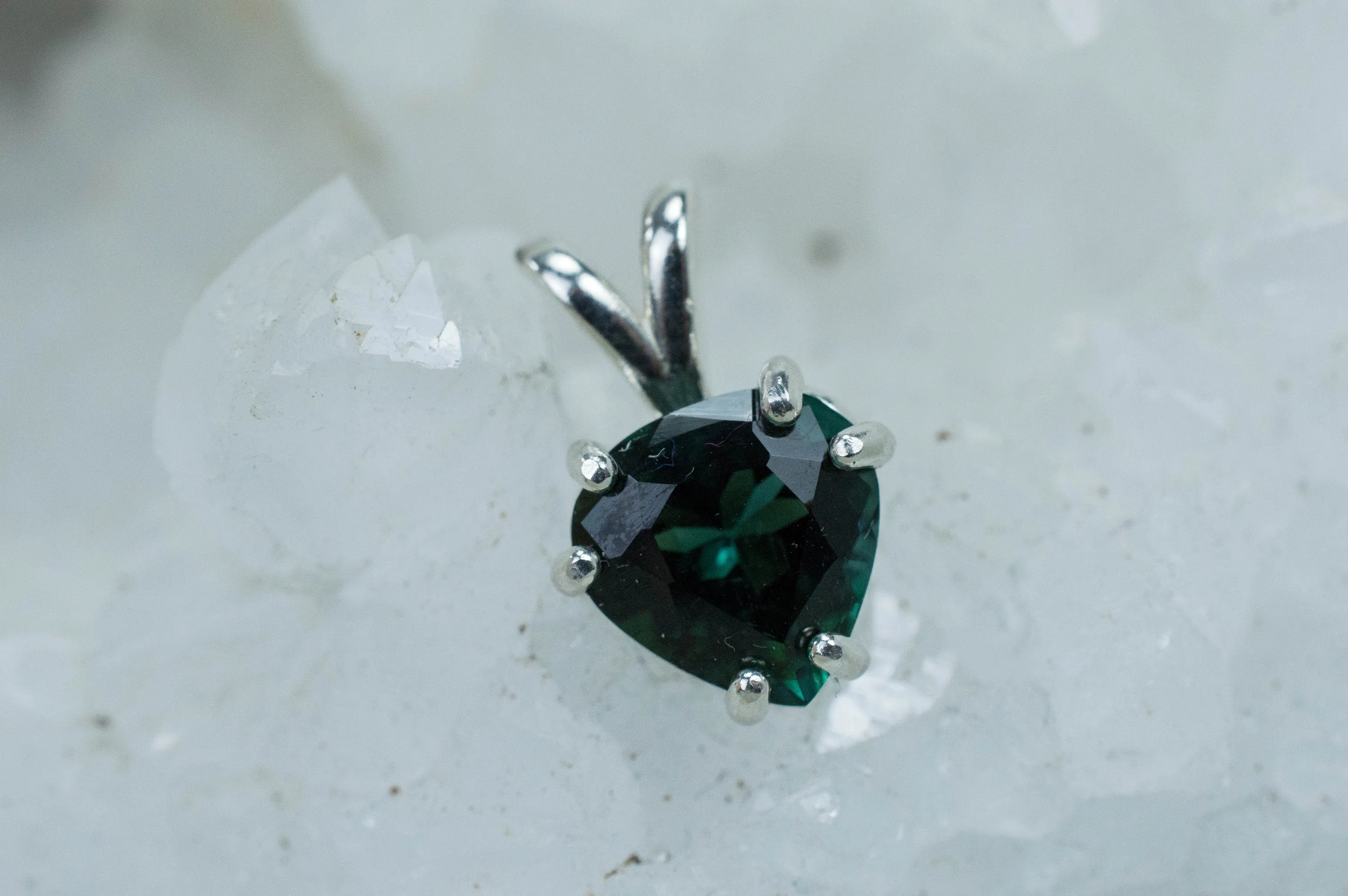 Indicolite Tourmaline Pendant, Genuine Untreated Brazilian Tourmaline; 2.610cts