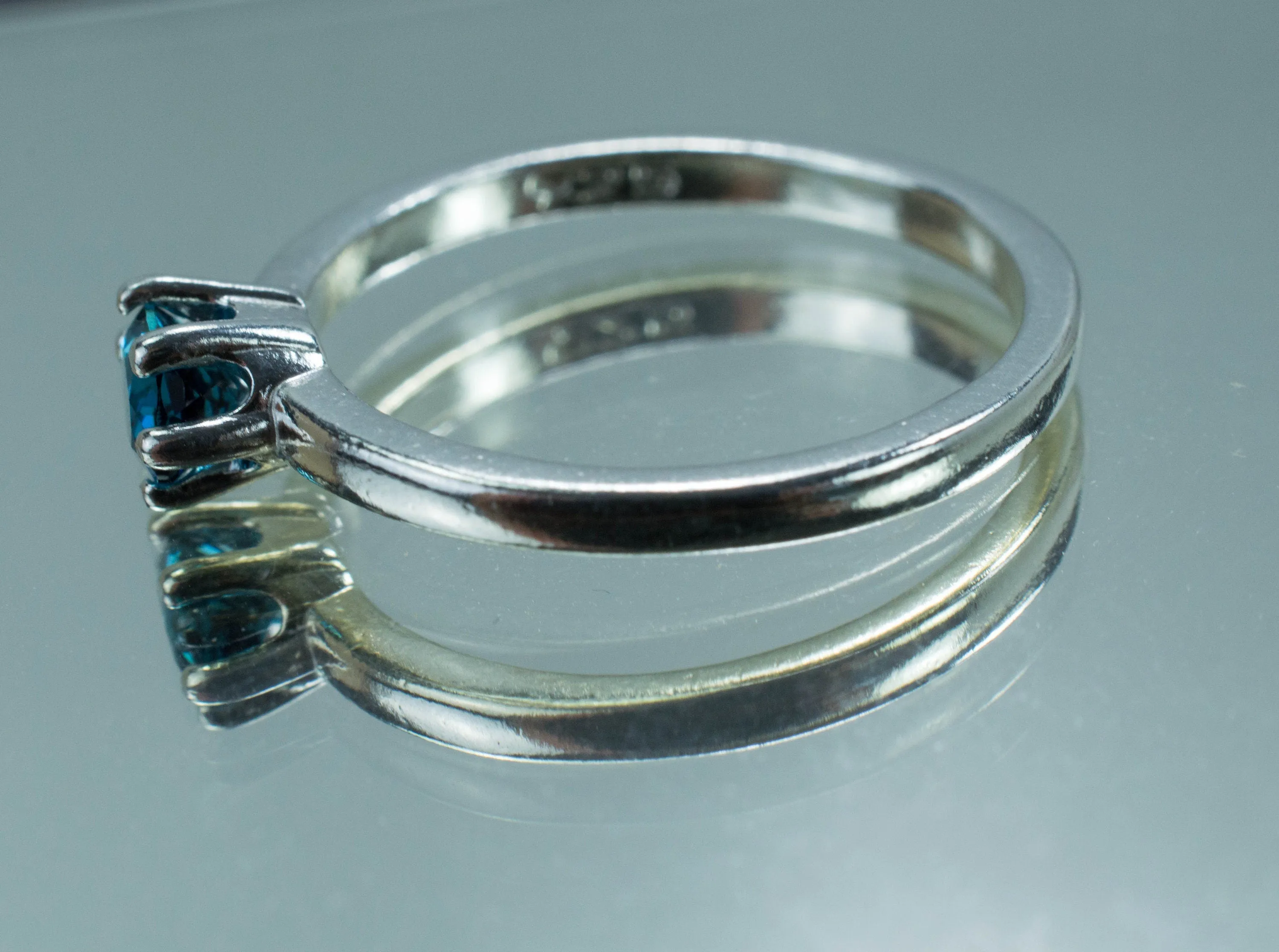Indicolite Tourmaline Ring, Genuine Untreated Afghanistan Tourmaline