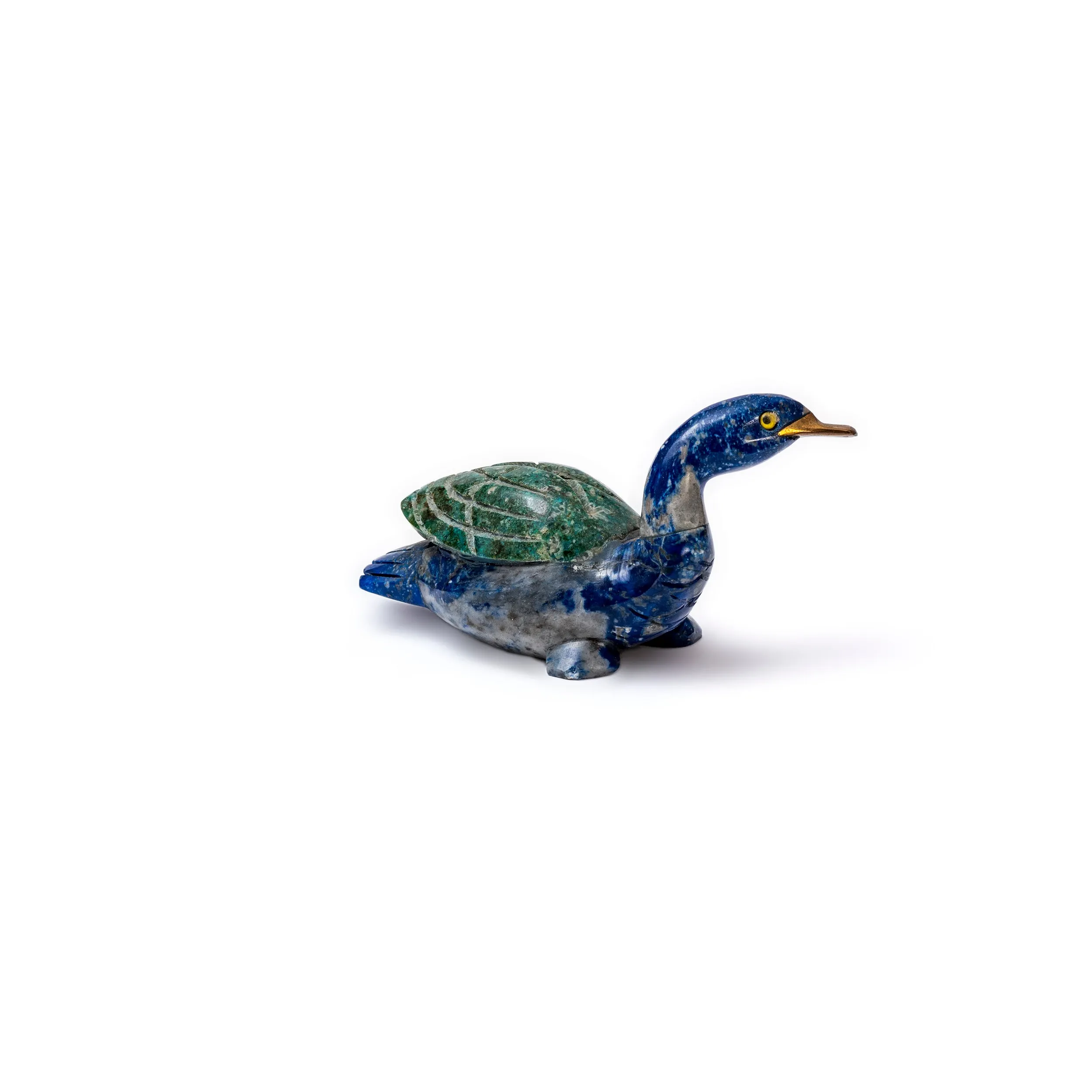 Lapis Lazuli Duck Figurine Size 2 | Artisan Carved Figurine | Made in Chile