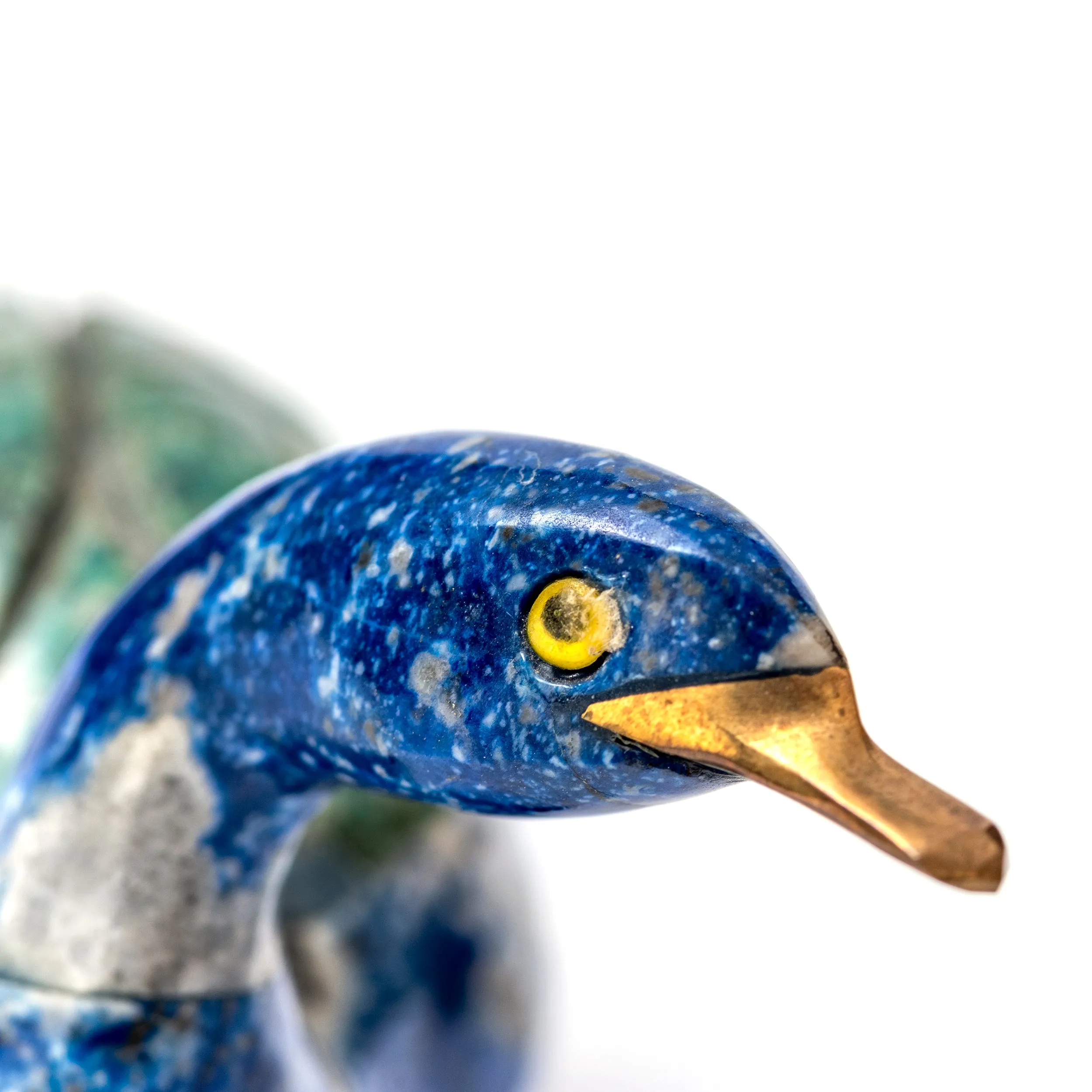 Lapis Lazuli Duck Figurine Size 2 | Artisan Carved Figurine | Made in Chile
