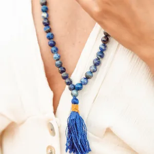 Lapis Lazuli Mala Bead Necklace
