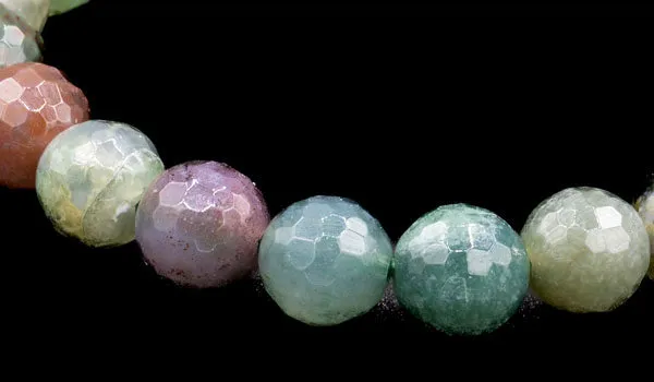 Luxury Faceted Fancy Jasper Natural Gemstone Bracelet
