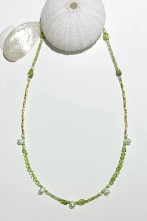 Necklace Pearl Cay Peridot Gold
