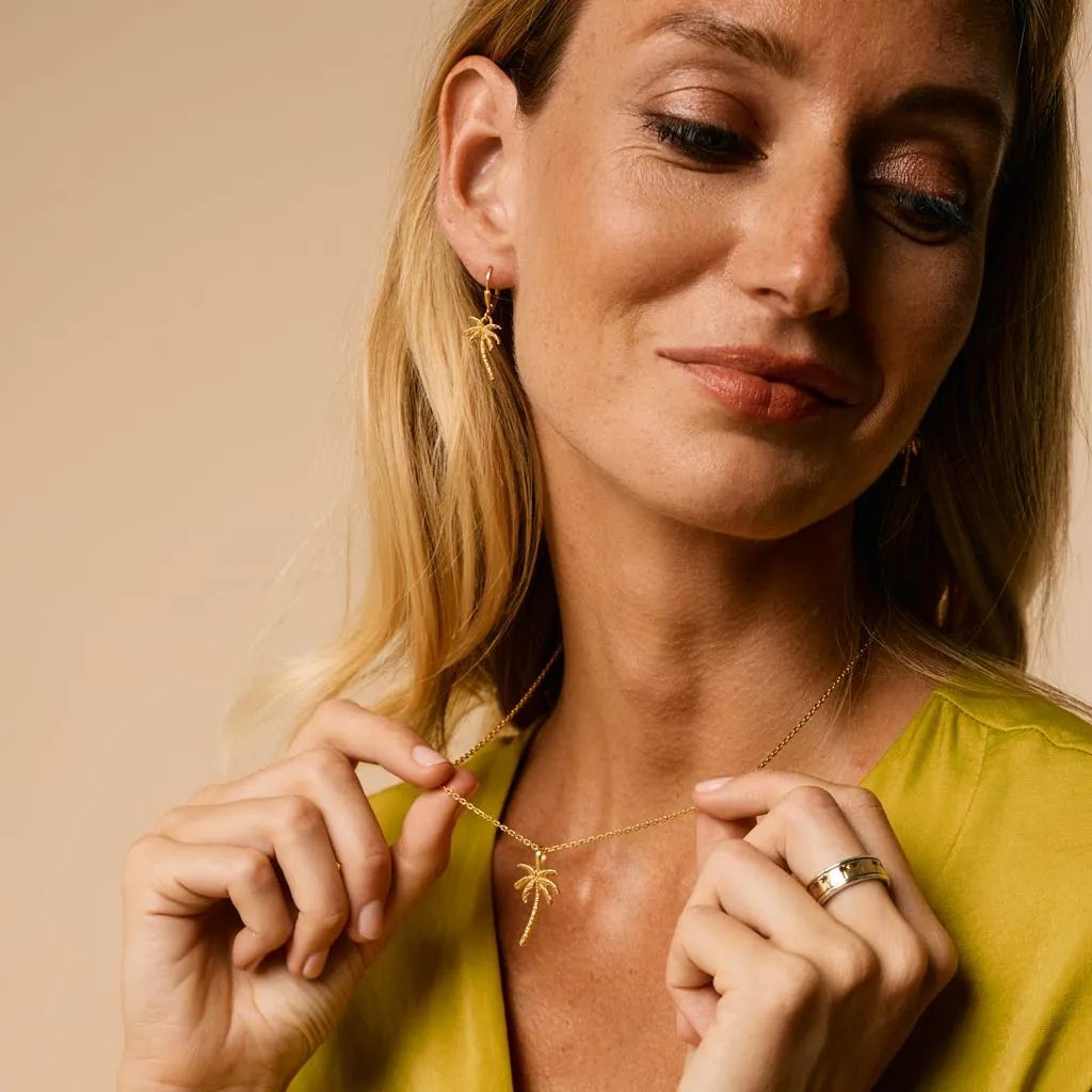 Oasis Palm Earrings - Gold