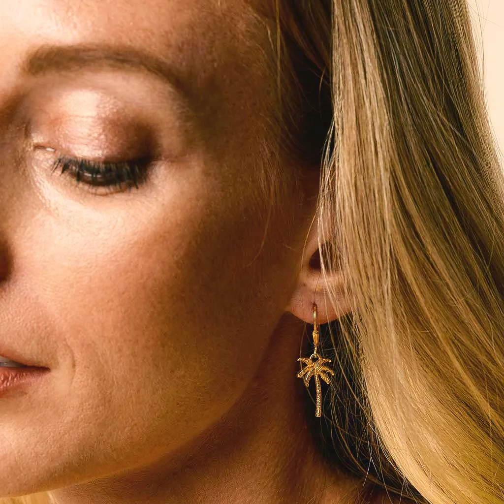 Oasis Palm Earrings - Gold