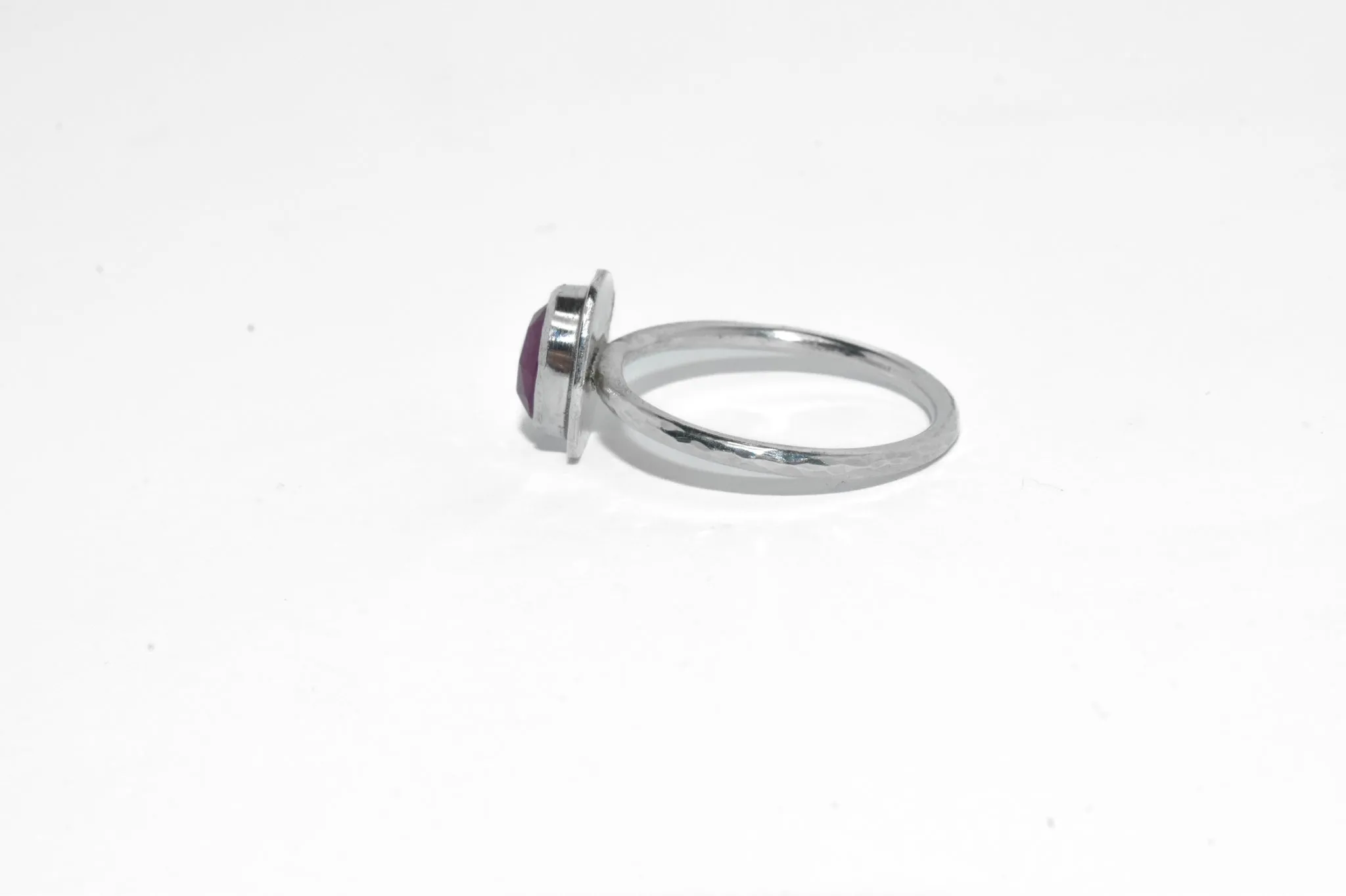 One of a Kind | Handmade Sterling Silver Rosecut Pink Star Sapphire Ring Size 7.5