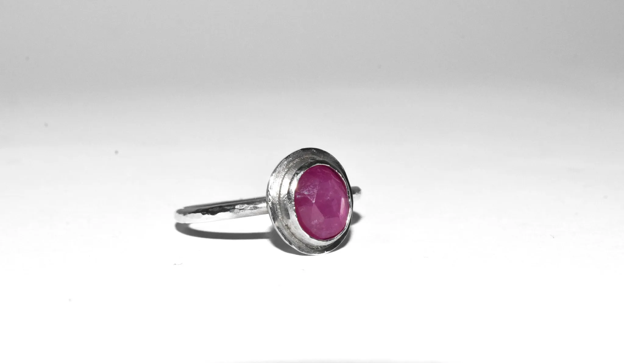 One of a Kind | Handmade Sterling Silver Rosecut Pink Star Sapphire Ring Size 7.5