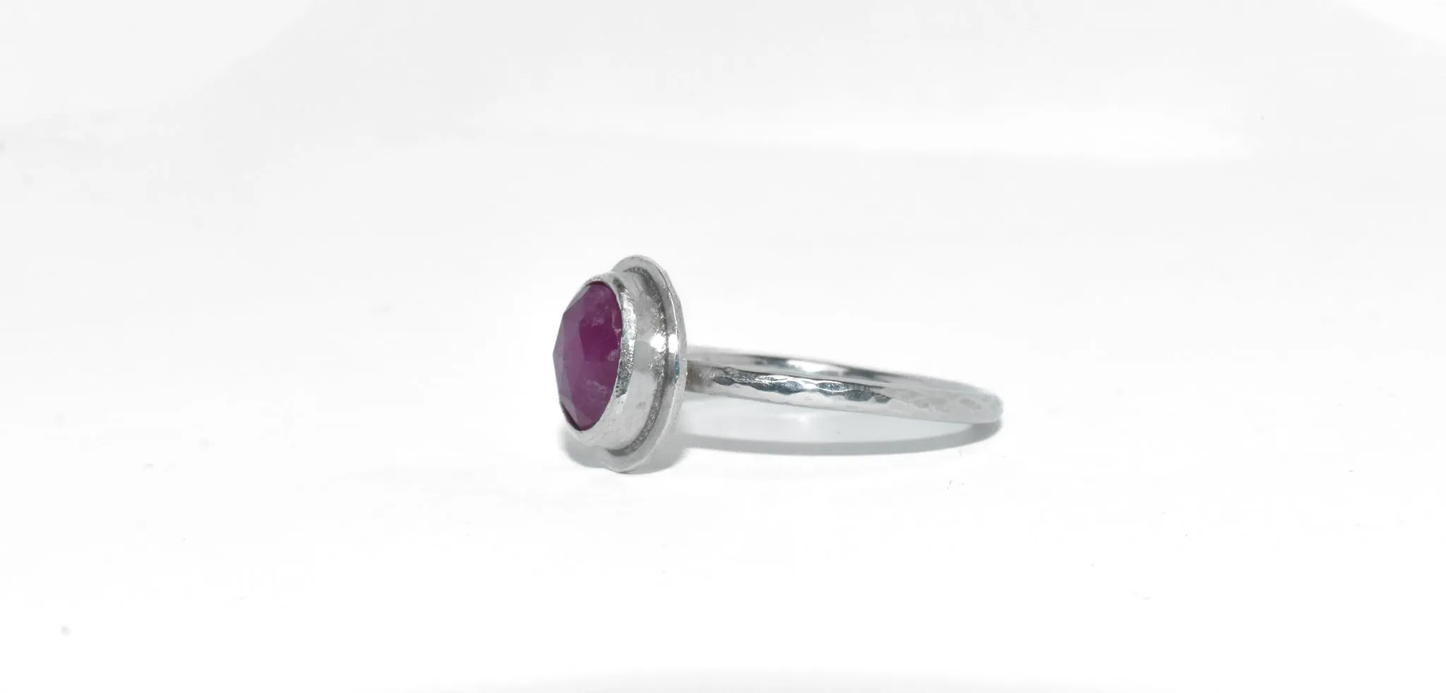 One of a Kind | Handmade Sterling Silver Rosecut Pink Star Sapphire Ring Size 7.5