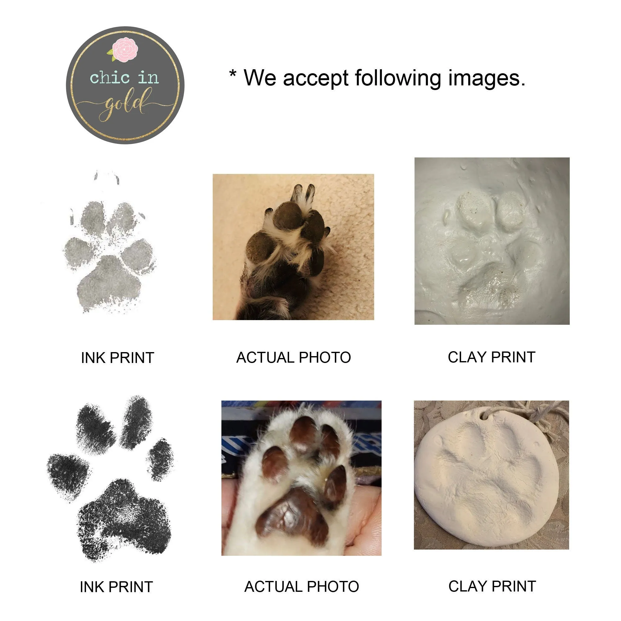 Paw Print Necklace - Pet Lover Gift - CG363N58. Starts at