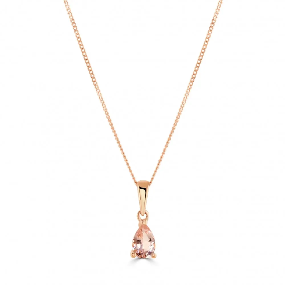 Pear Shaped Peridot Pendant - White Gold