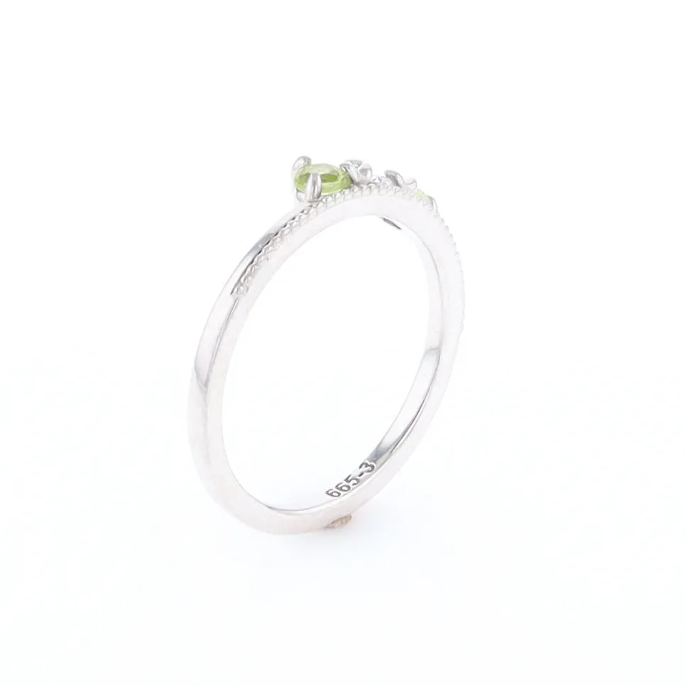 Peridot & Diamond Mother's Ring