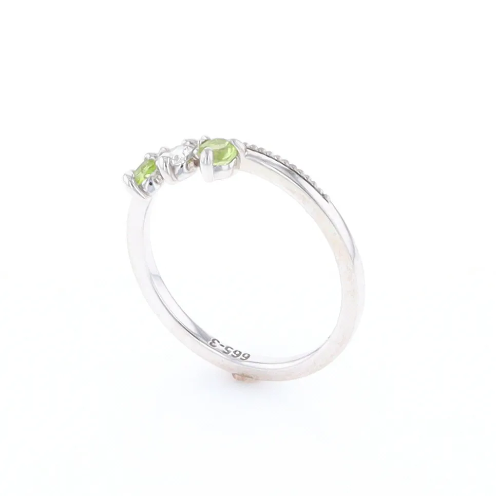 Peridot & Diamond Mother's Ring