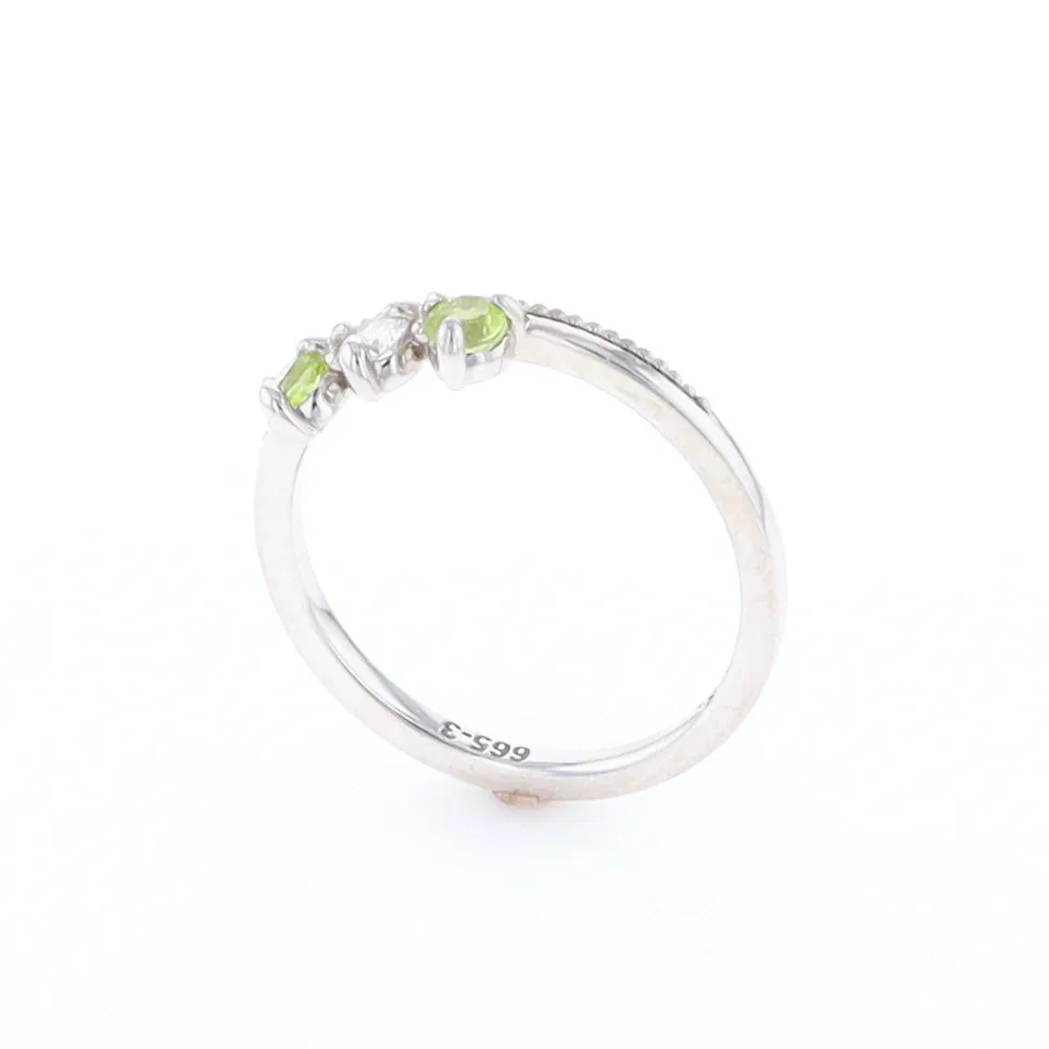 Peridot & Diamond Mother's Ring