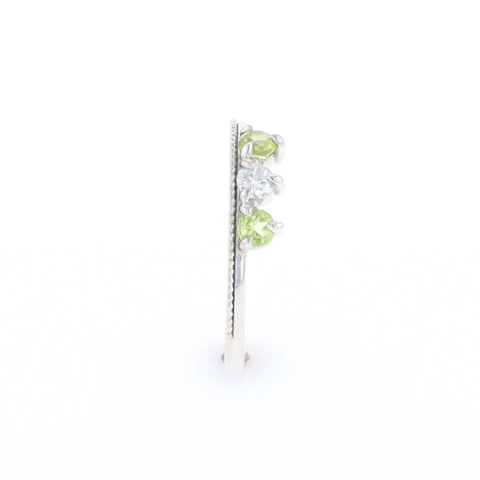 Peridot & Diamond Mother's Ring