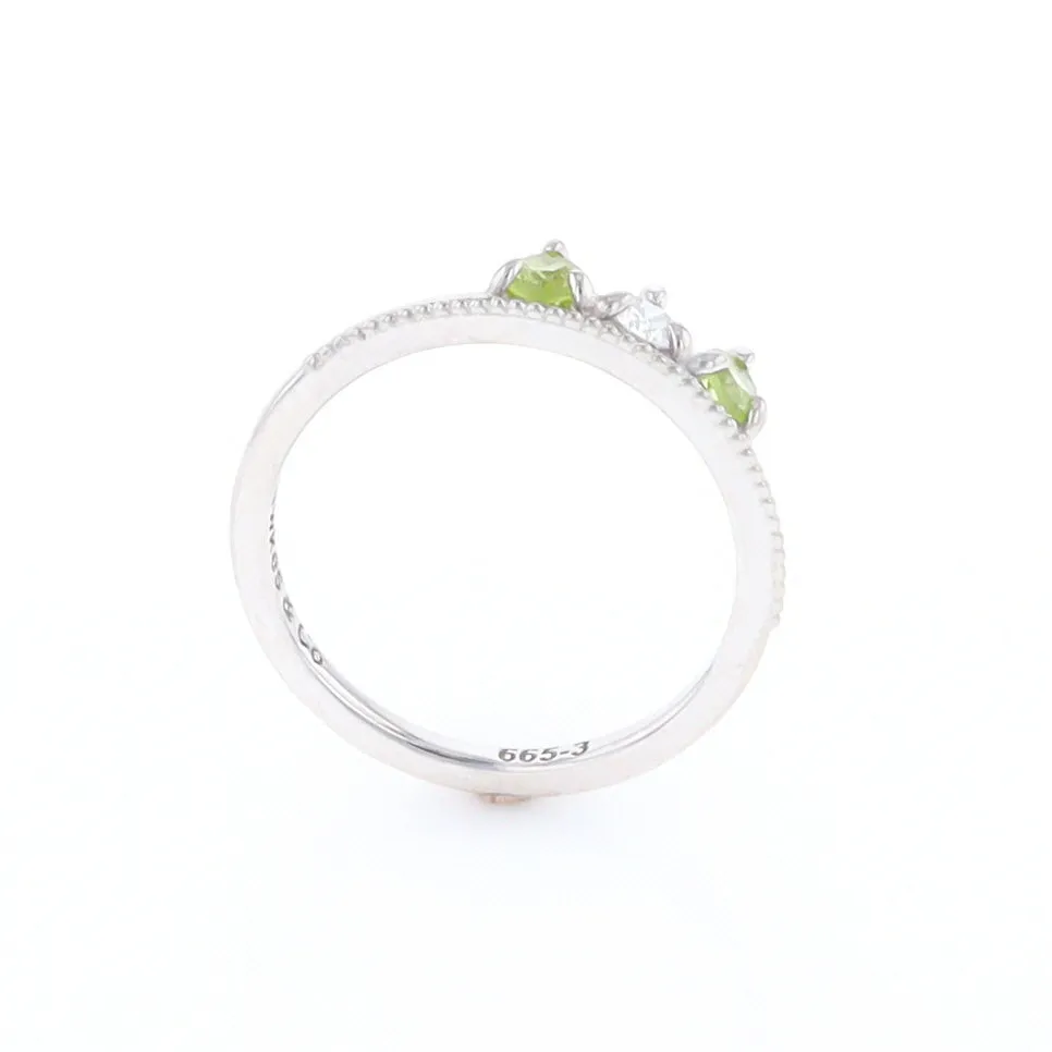 Peridot & Diamond Mother's Ring