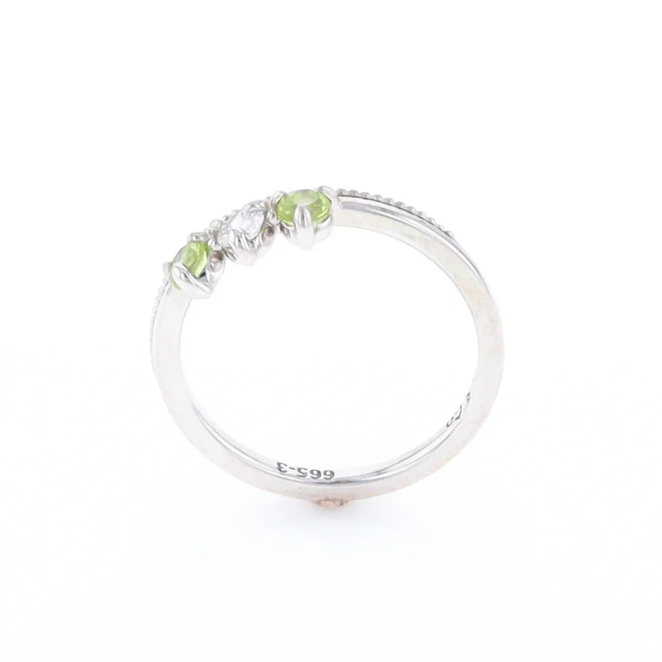 Peridot & Diamond Mother's Ring