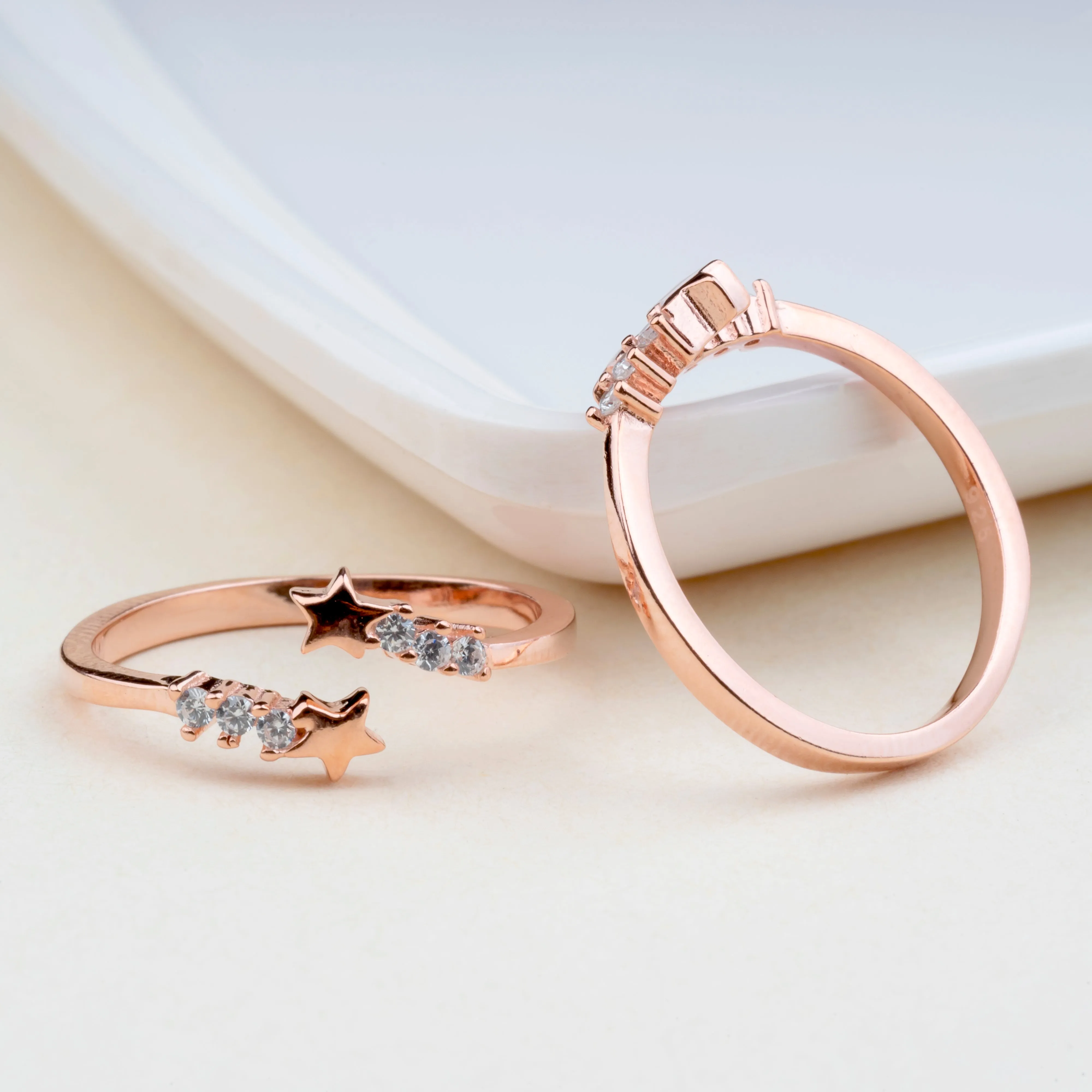 Silver Rose Star Toe Ring