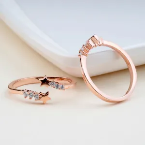 Silver Rose Star Toe Ring