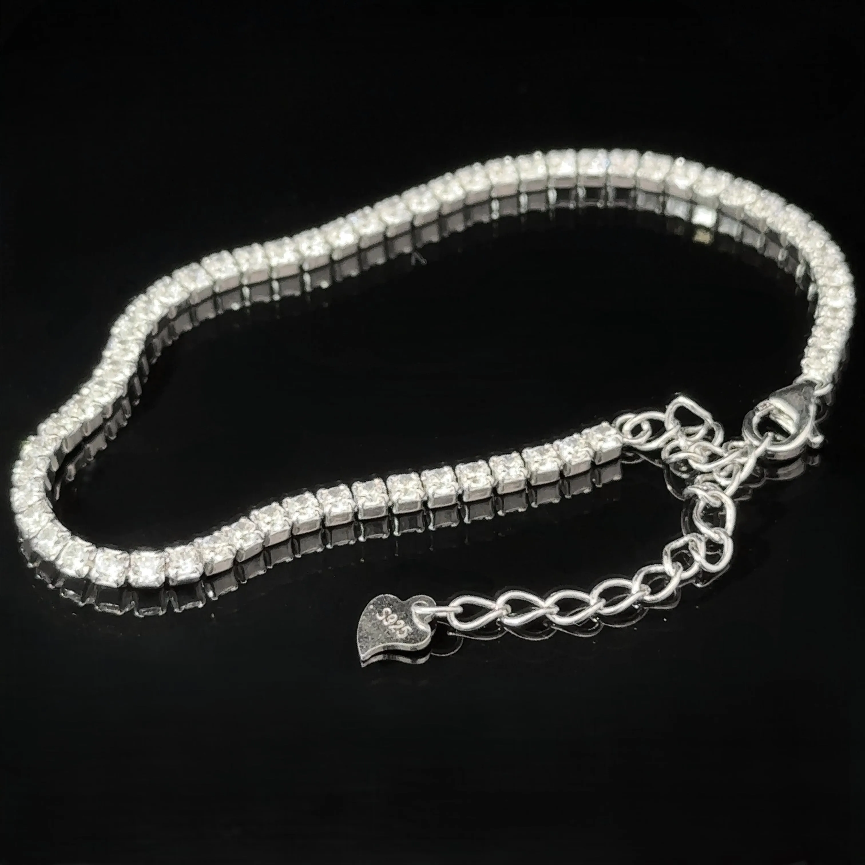 Square Cubic Zirconia Tennis Bracelet