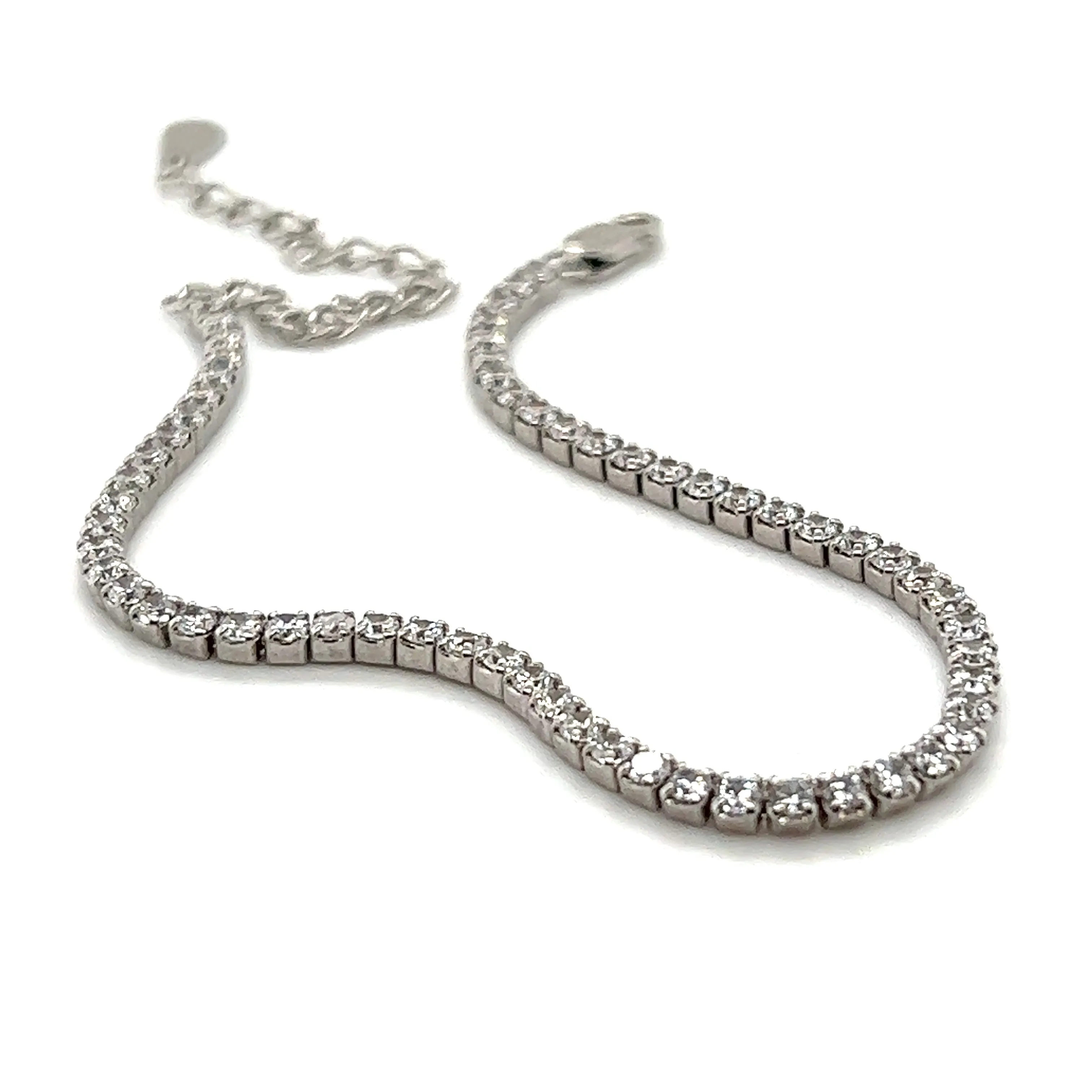 Square Cubic Zirconia Tennis Bracelet