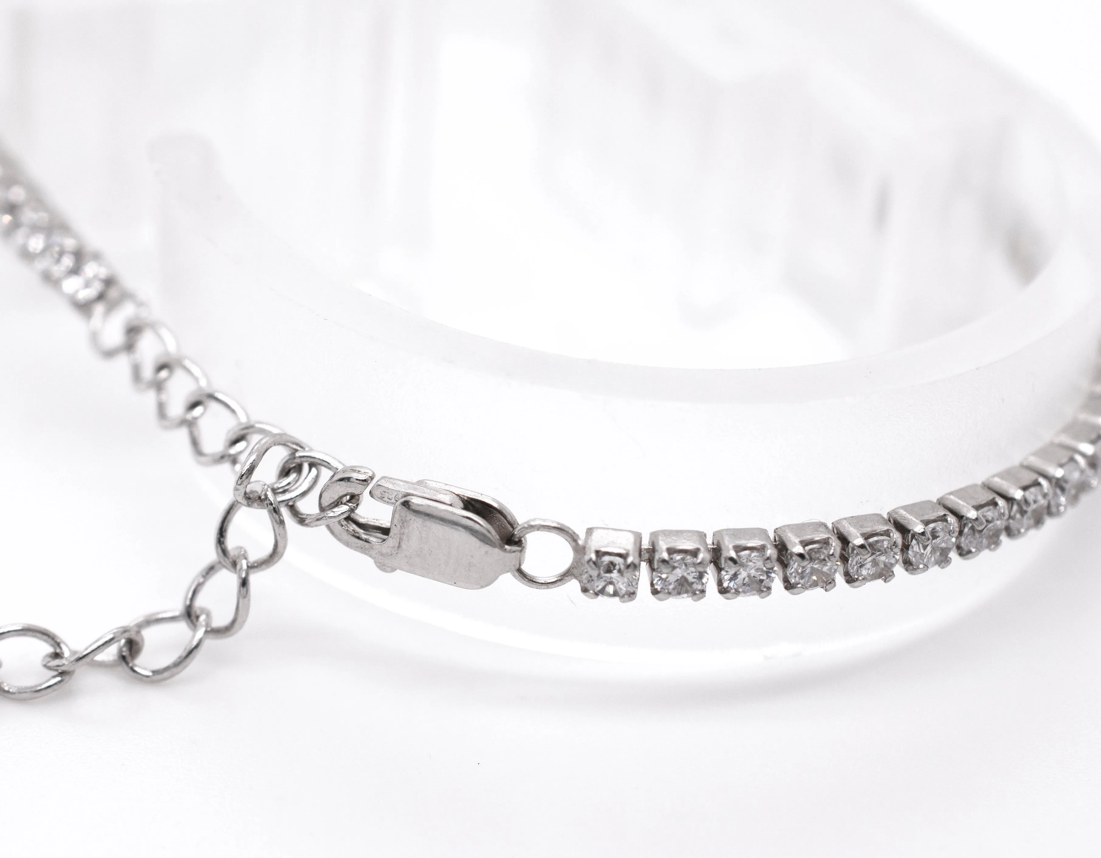 Square Cubic Zirconia Tennis Bracelet