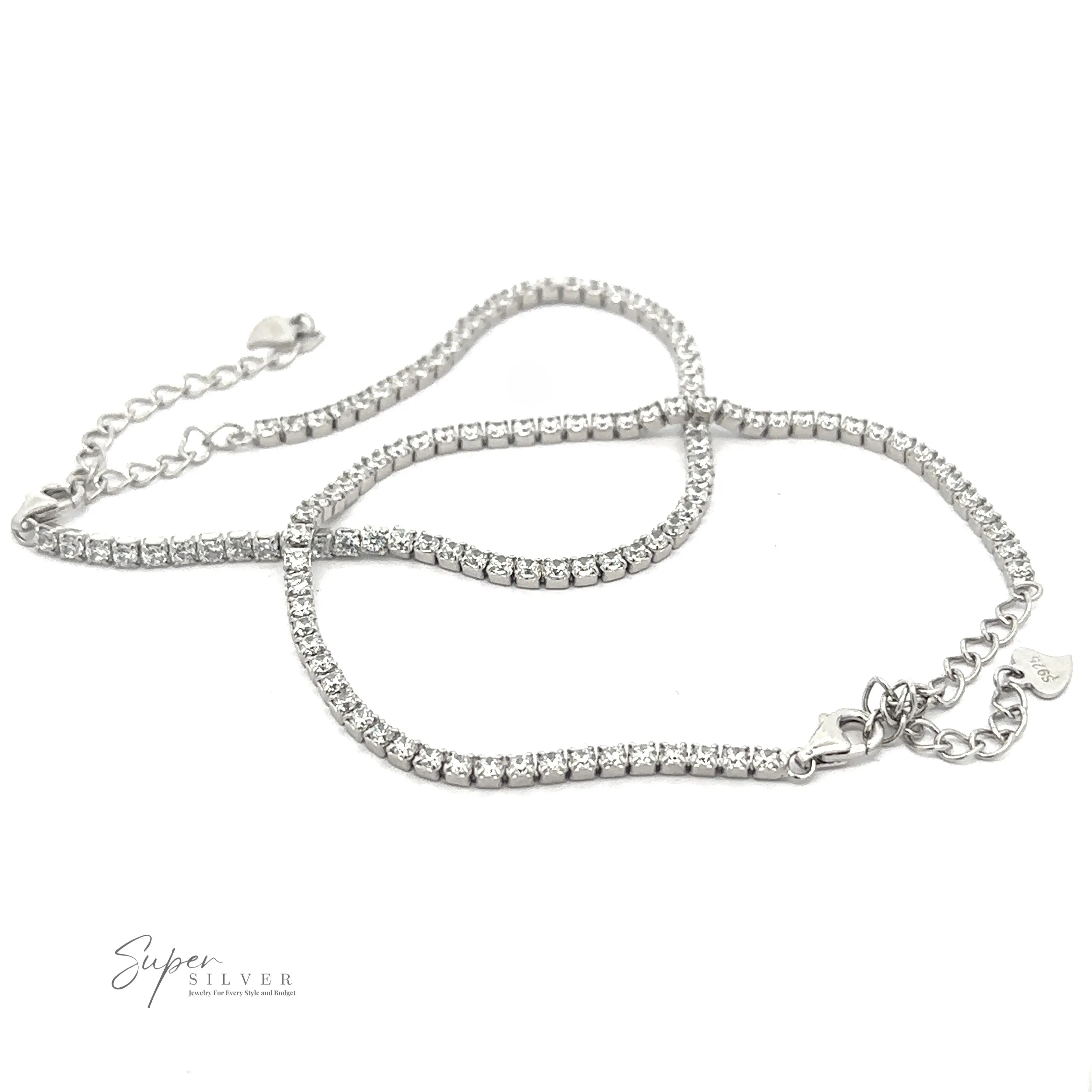 Square Cubic Zirconia Tennis Bracelet